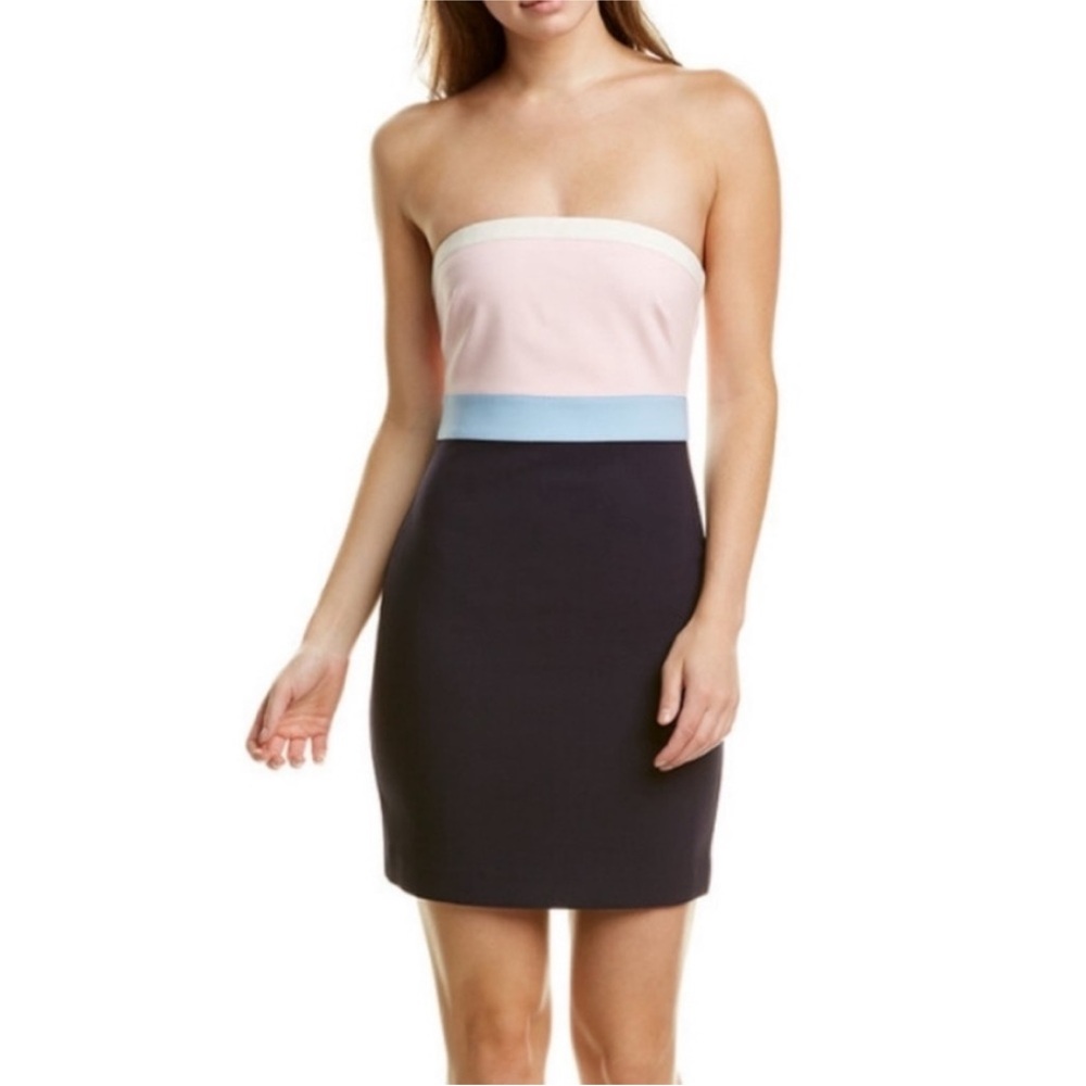 Likely Strapless Dress in Pink, Blue, and Navy NWT